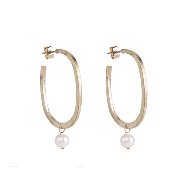 Pearl Hoop Earrings