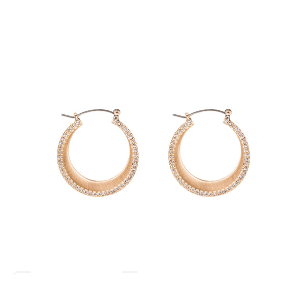 Gold Diamante Hoop Earrings