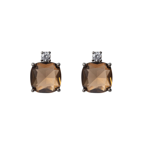 Topaz Cut Glass Earrings