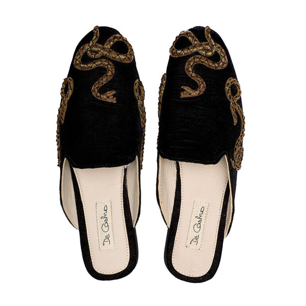 Snake Velvet Slipper