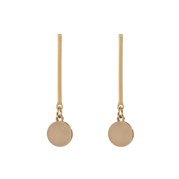 Matt Gold Paddle Earrings