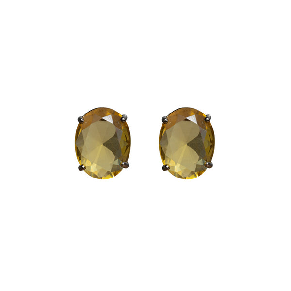 Gold Cut Glass Studs