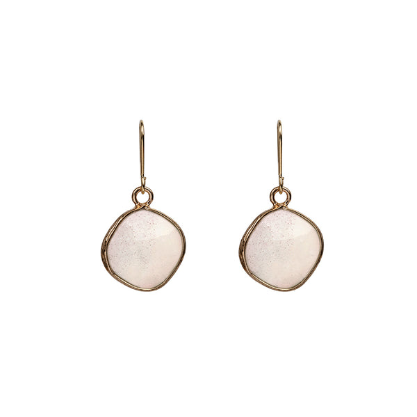 Gold Rimmed Drop Earrings