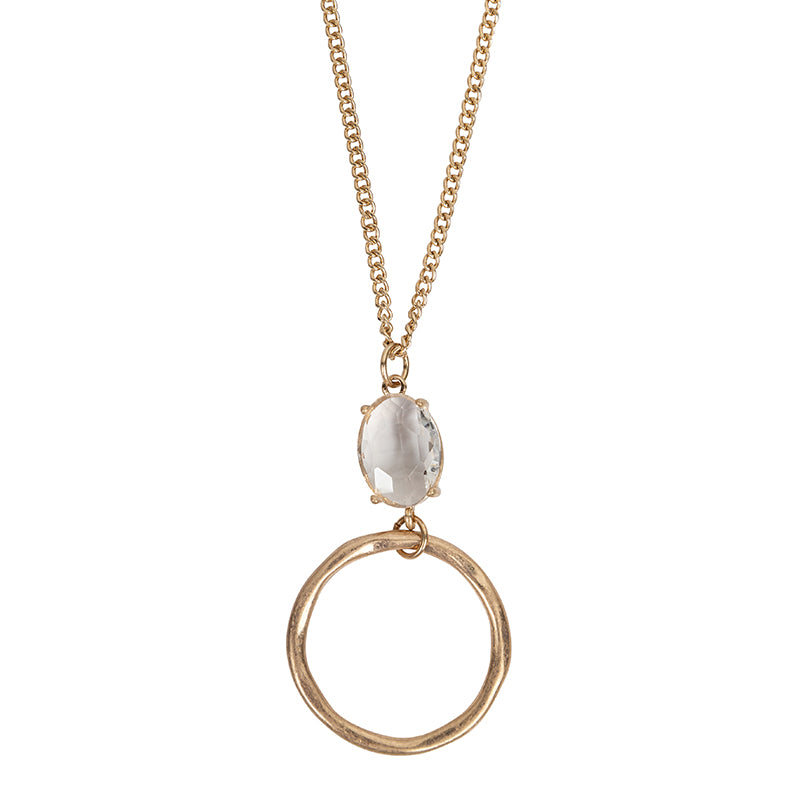 Long Jewelled Circle Necklace
