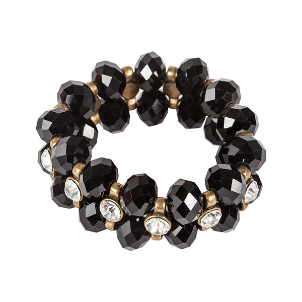 Gold & Black Stretch Bracelet