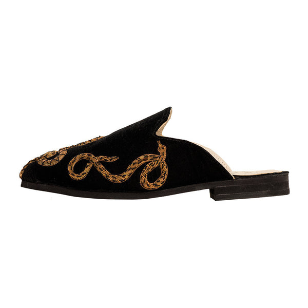 Snake Velvet Slipper